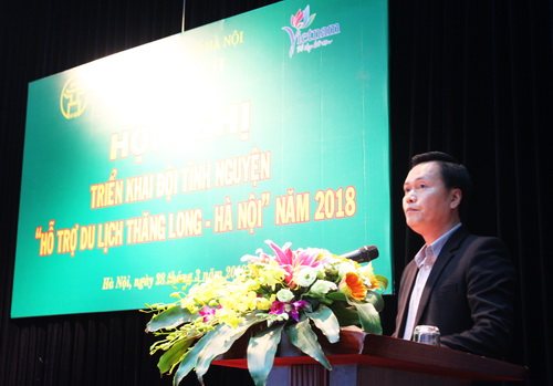 Giám đốc Sở Du lịch Hà Nội Trần Đức Hải phát biểu tại Hội nghị